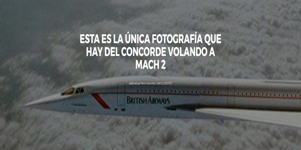 Esta es la única fotografía que hay del Concorde volando a Mach 2