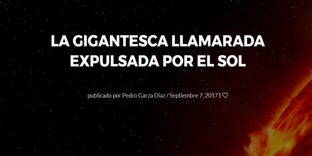 La gigantesca llamarada expulsada por el Sol