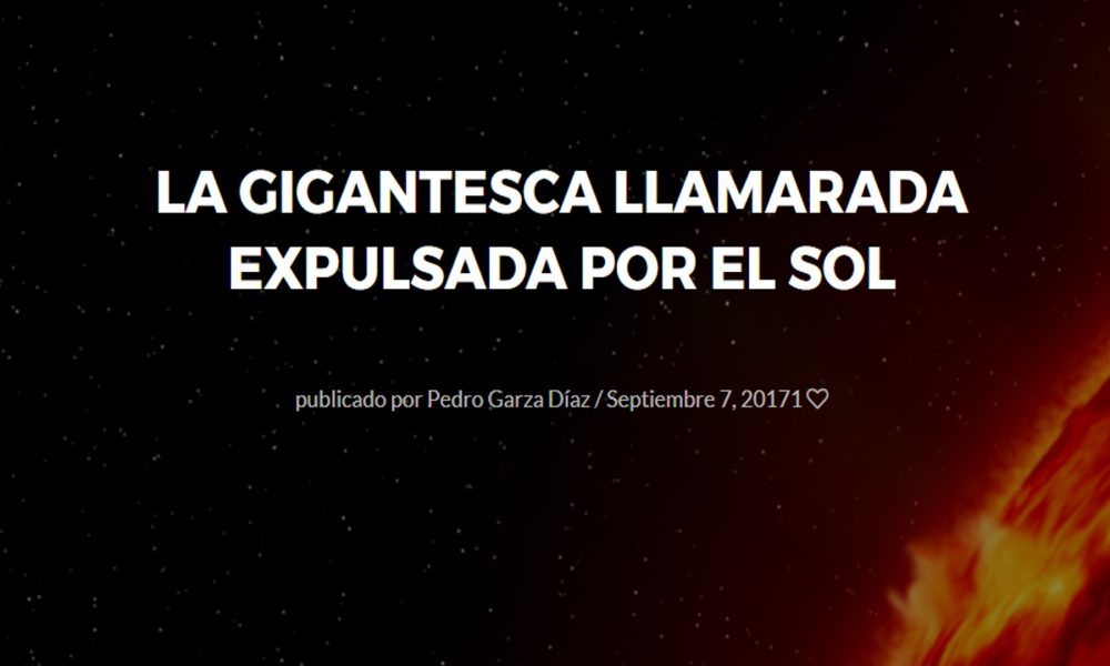la gignatesca llamarada expulsada por el sol