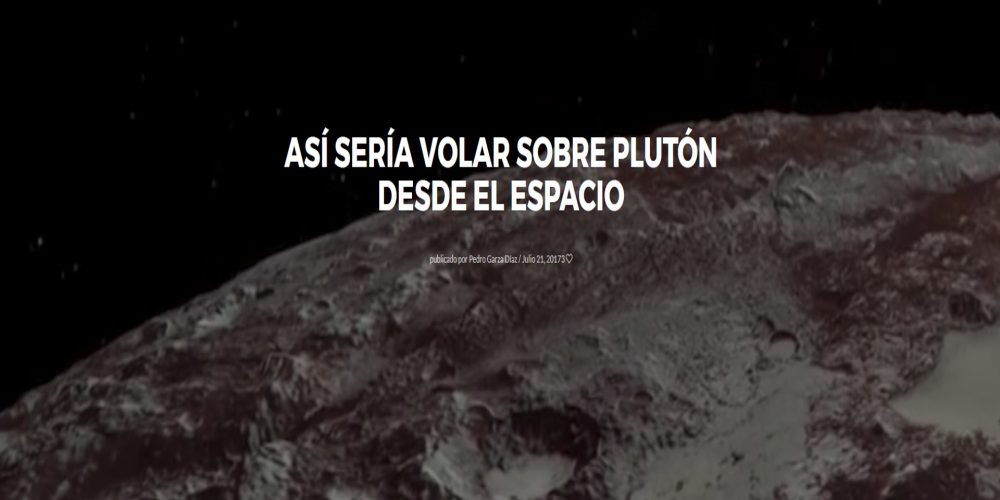 Así sería volar sobre Plutón desde el espacio