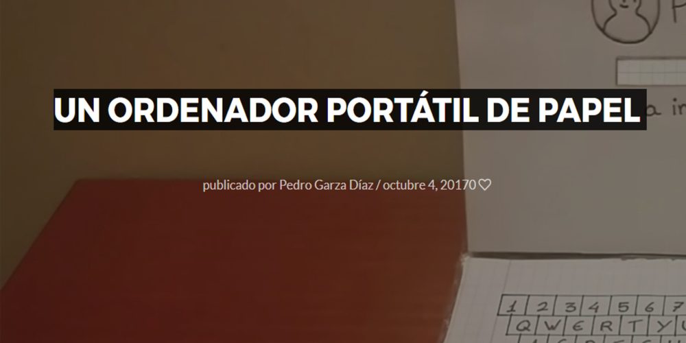 Un ordenador portátil de papel